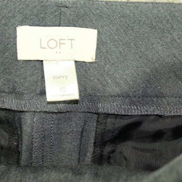 Loft Curvy Women's 10 Grey Dress Pants - Picture 7 of 9